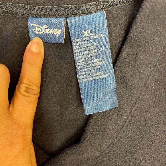 Disney I’m Grumpy Navy Blue Fleece Sweatshirt Size XL - Picture 9 of 10